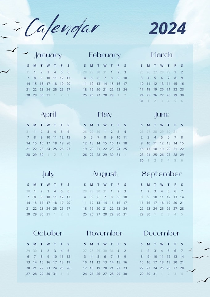 Make cool and beautiful calendar designs by Hseyinbektas | Fiverr