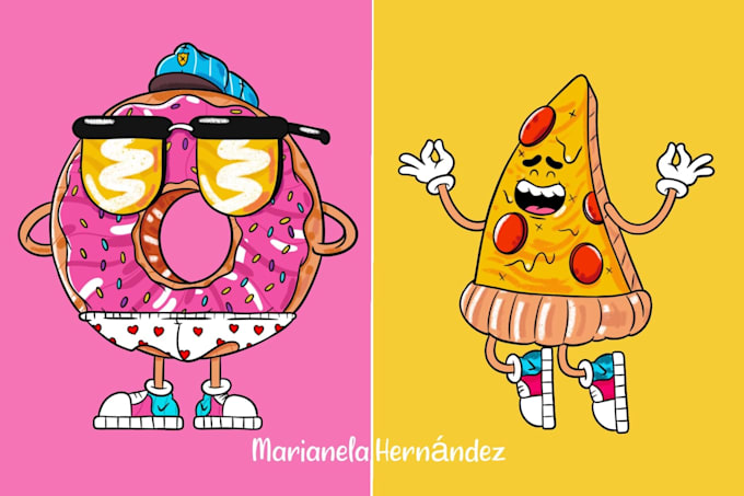 make character flat design illustration