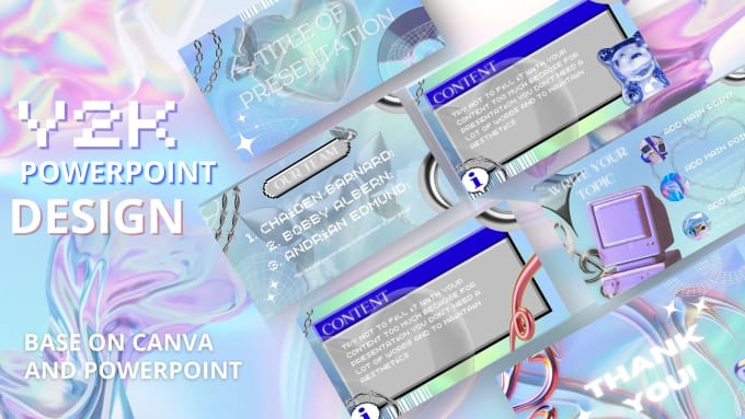 Design powerpoint with y2k theme for presentation by Jauharhanzel Fiverr