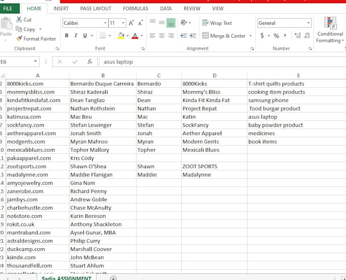 Data entry, excel word, typing, copy paste work by Samiajannatulsi | Fiverr