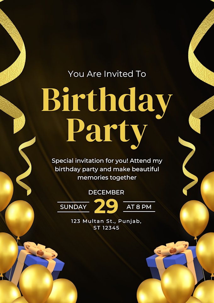 create birthday flyer, camp flyer, event flyer for you