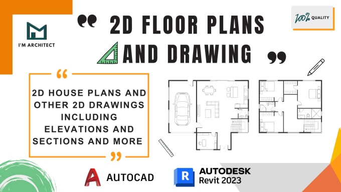 Draw 2d floor plans and house drawings using autocad and revit by  Im_architectt Fiverr