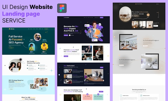 Figma website landing page ui design by Deepnadavana | Fiverr