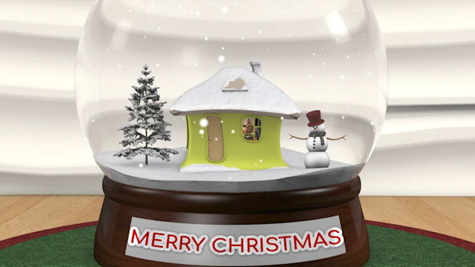 customize merry christmas slideshow greetings video