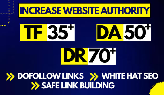 increase da dr and tf of your websitrle