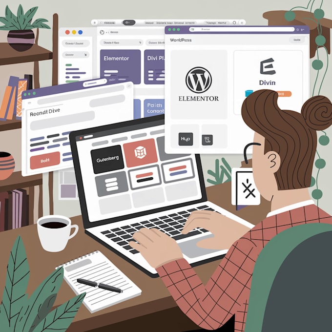 do wordpress sites gutenberg, elementor, divi