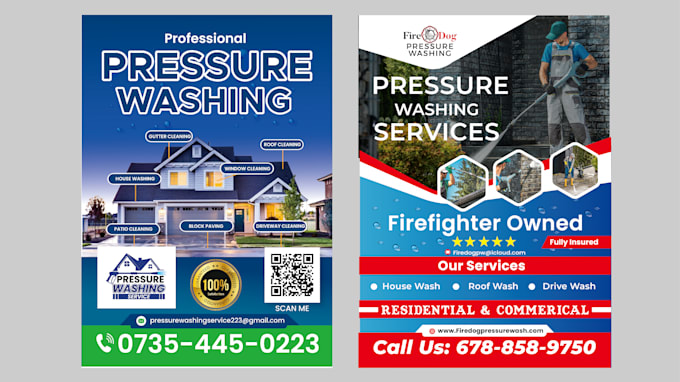 design pressure washing flyer for your company