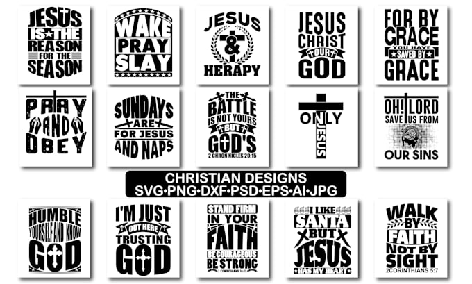 minimalist typography and christian tshirts design