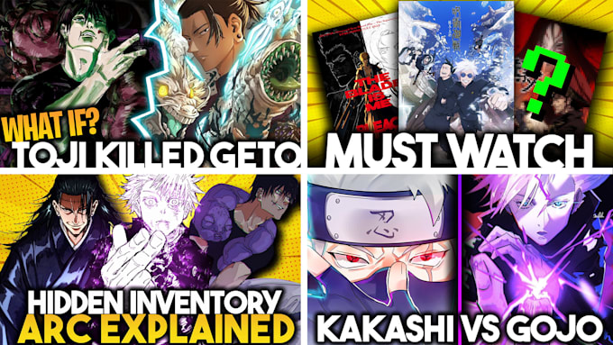 design jujutsu kasine thumbnail for youtube video