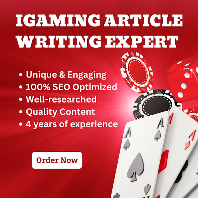 write igaming and esports articles tailored to your audience