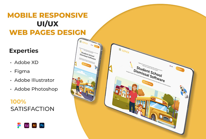 Create responsive web page design in figma, ui ux design by ...
