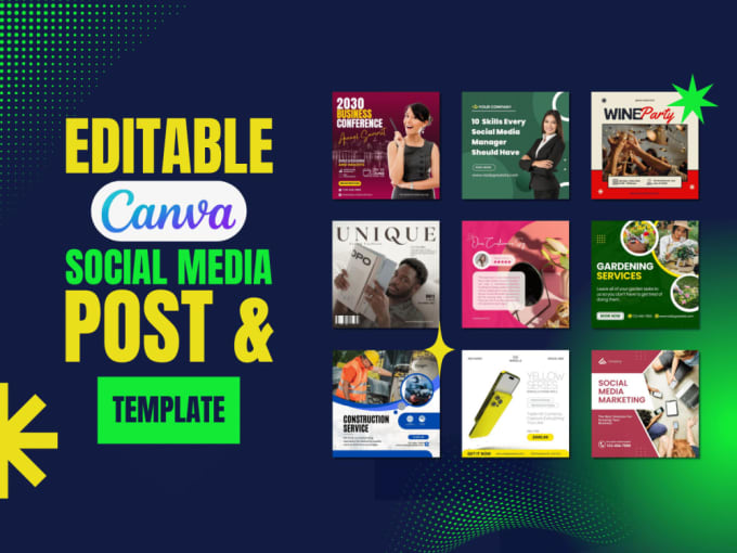 Create Editable Social Media Postsads Using Canva By Murtazaaslambut Fiverr 