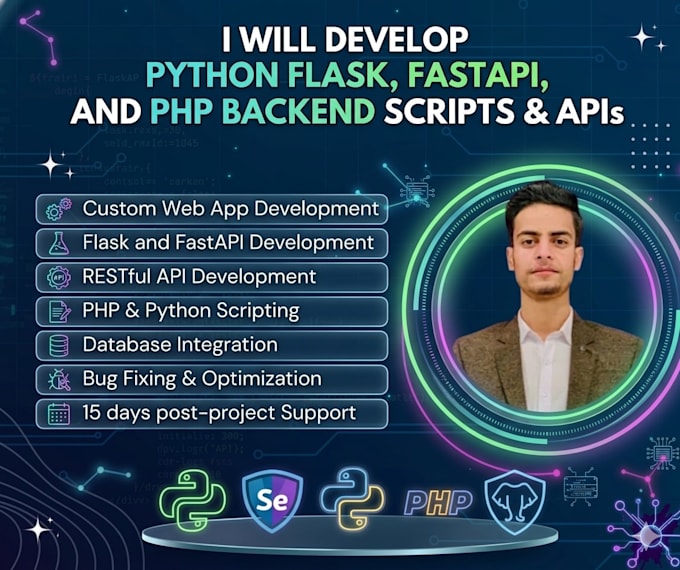 develop python flask, fastapi and PHP scripts and apis