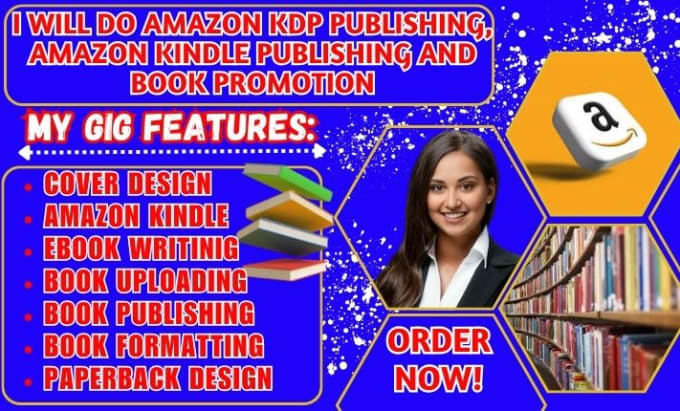 I will do amazon kdp publishing, amazon kindle publishing and book promotion