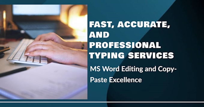 Do fast typing, retype scanned documents, edit ms word, copy paste work ...