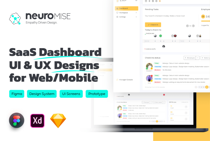 Create modern saas ui ux design and dashboard design ui ux by Neuromise ...