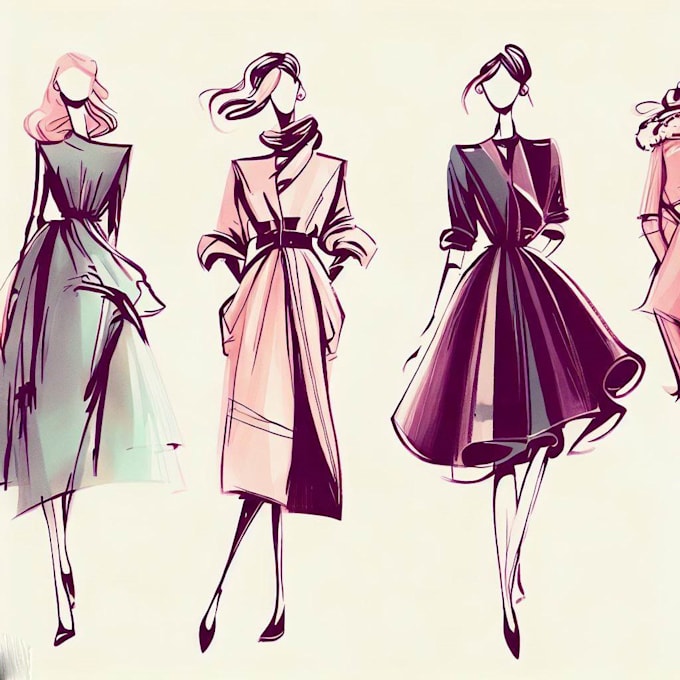 Draw fashion illustration and sketches by Devidluka83 | Fiverr