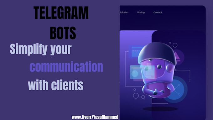 Build telegram bot in python for you by Yusufhammed00 | Fiverr