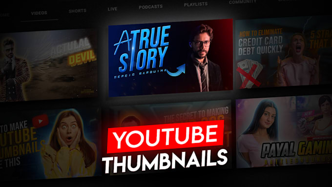 design high quality gaming thumbnails for youtube