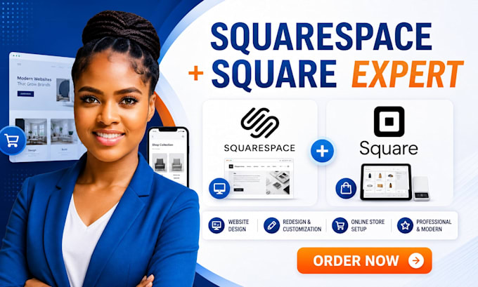 design or redesign your squarespace website or square online store