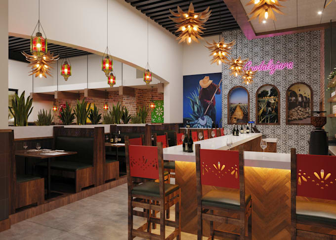 do interior design,3d render for cafe,restaurants, coffee shop,retail stores