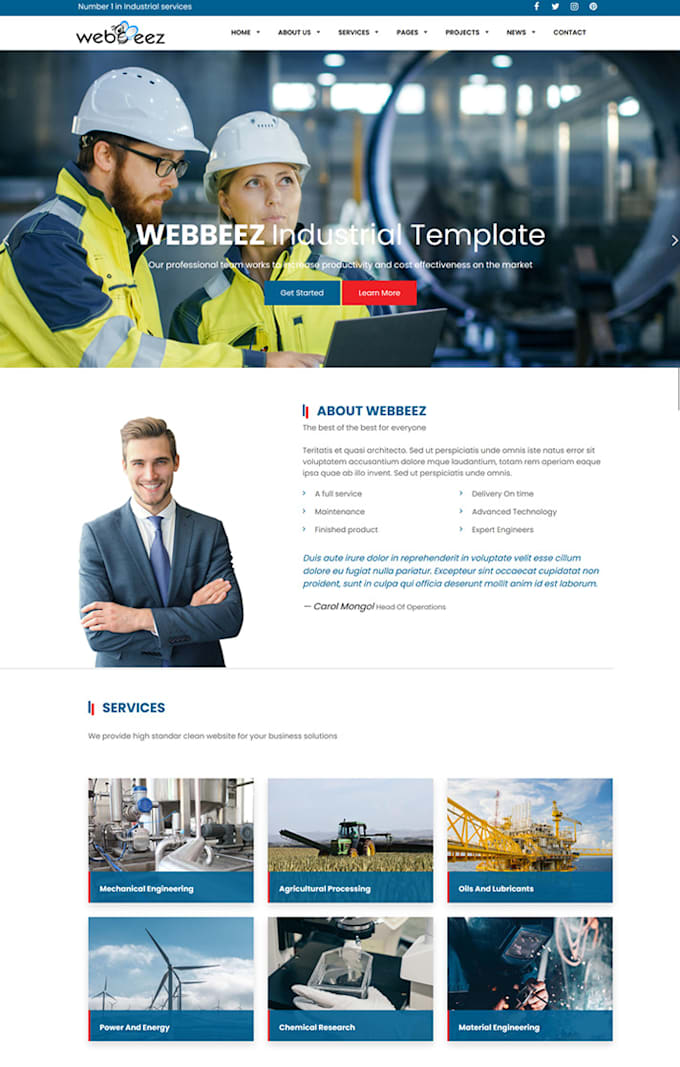 create a custom website with control panel to manage website data