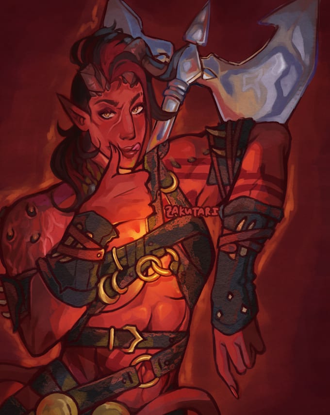 Draw you dungeons and dragons art by Zakutari Fiverr