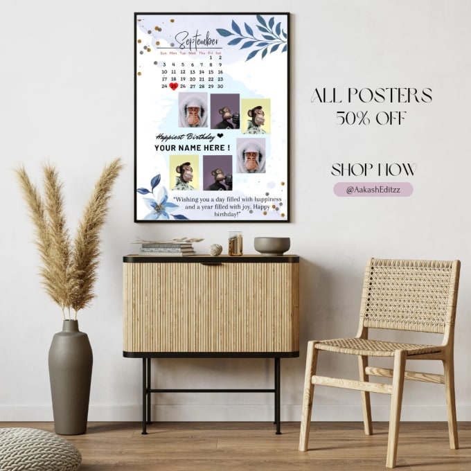 make customisable templates for birthday, wedding, events