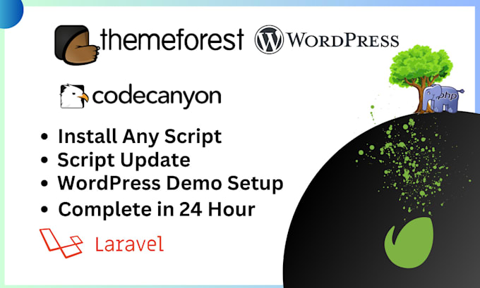 install,optimize,cache server setup in theme or PHP script