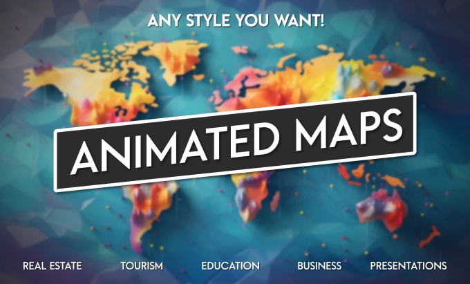 create a professional cinematic map animation