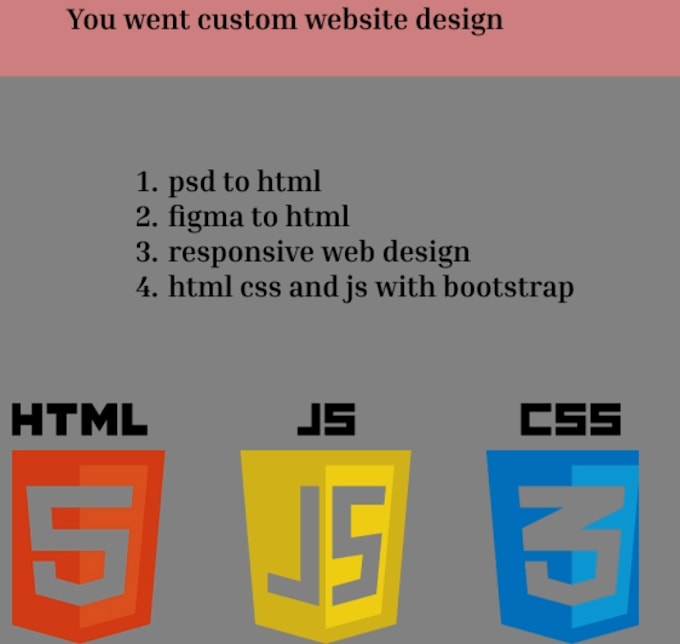 Create custom website using html css js and convert psd, figma to html ...