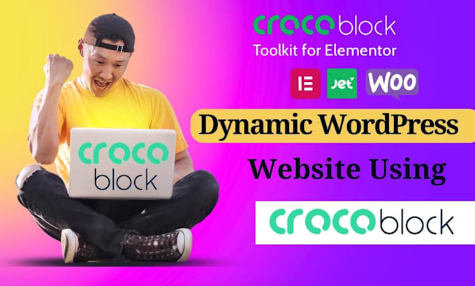 create dynamic wordpress website with crocoblock and jet plugins