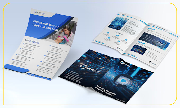 design brochure, pamphlets, company profile and catalog