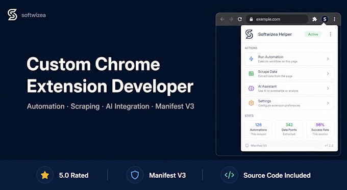 build a chrome extension for automation scraping and ai manifest v3