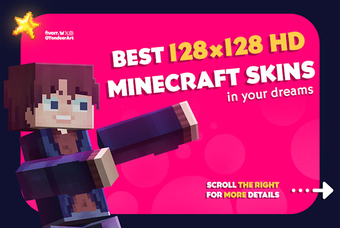 create the best custom 128x128 HD minecraft skins