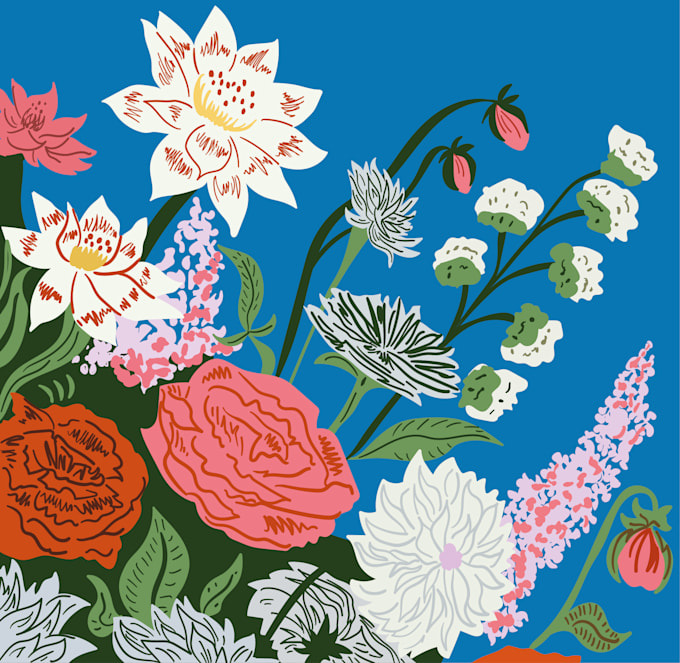 create vector flower illustrations for design projects