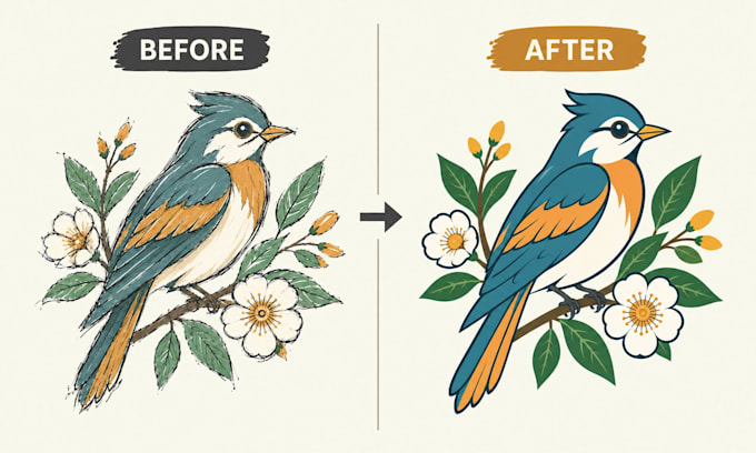 clean up and vectorize ai generated artwork