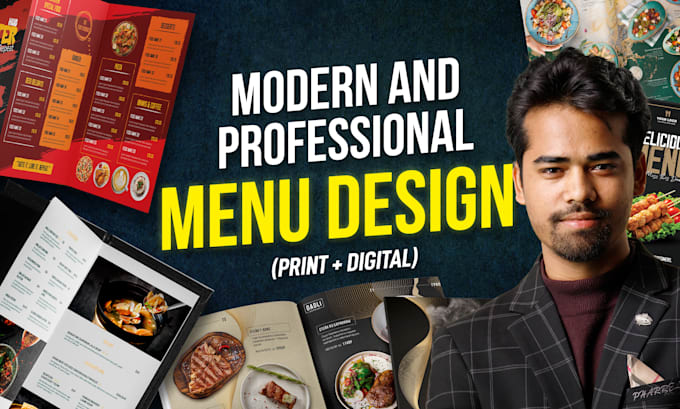design digital and print ready restaurant menu, food menu