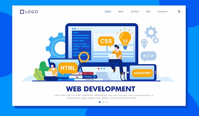 Develop responsive website using html, css and javascript and react js ...