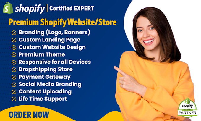 develop stunning shopify website, shopify dropshipping store