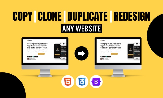 Create, clone copy websites using html css bootstrap by Jion_shah | Fiverr