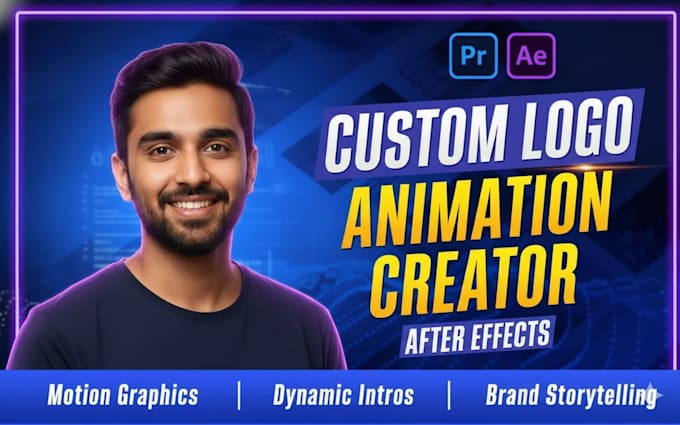 create any custom logo animation or app promo or intro outro vid