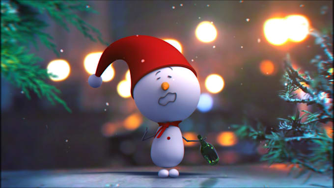 create a christmas video intro, new year and happy holidays