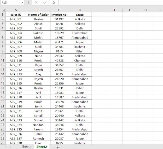 clean up excell sheet