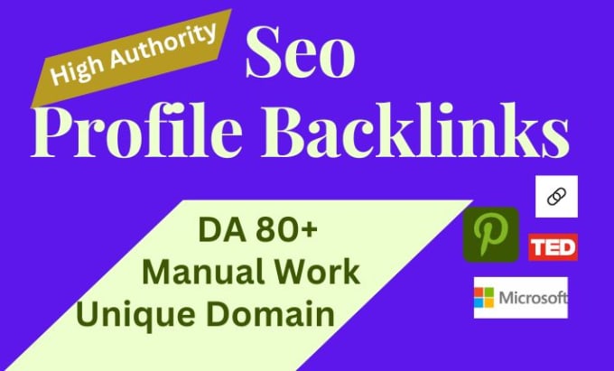 build 250 high authority seo profile backlinks link building