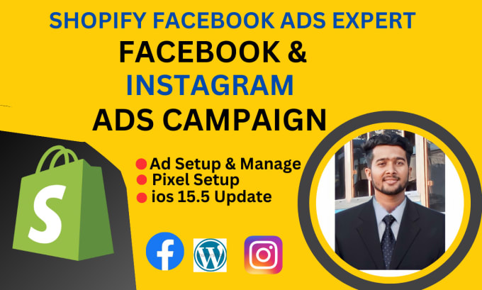 Shopify facebook ads, instagram ads campaigns create and management by  Amdad_khan