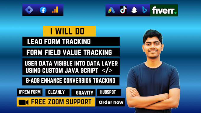 do lead form tracking with field value ga4, user data push to data layer, build