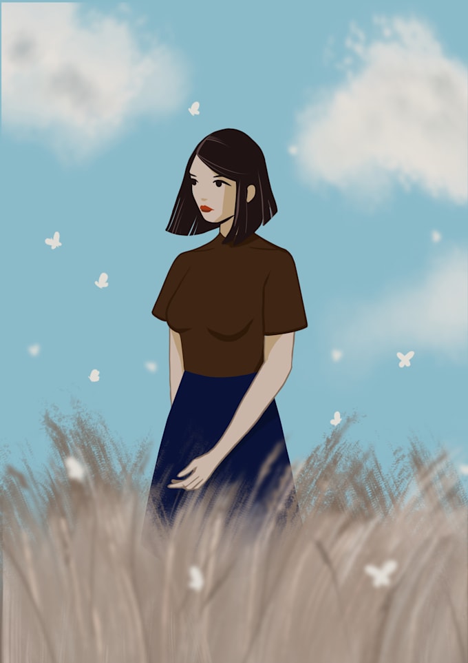 do beautiful stylized portrait illustrations