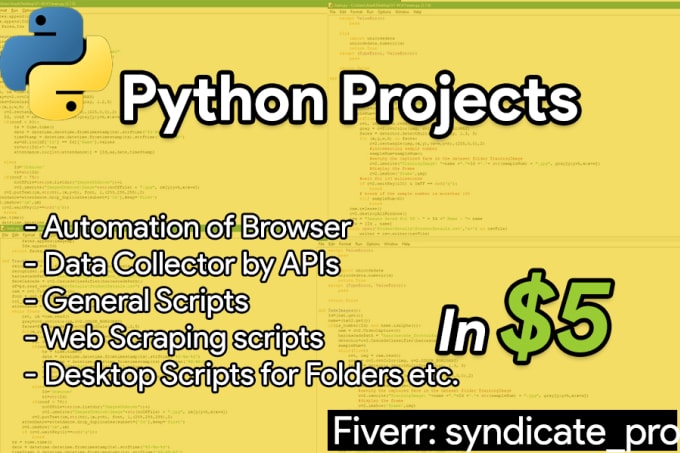 Create, update and fix python scripts by Syndicate_pro | Fiverr