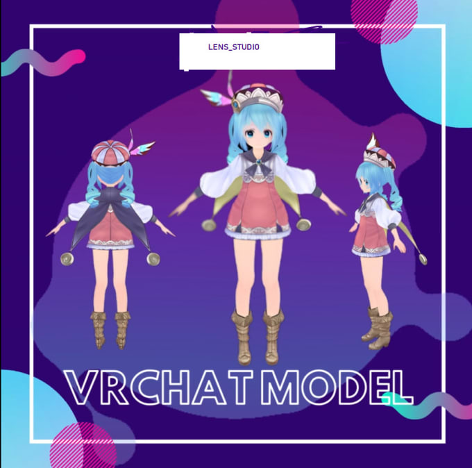 Create vr furry avatar, vrc avatar, 3d anime model for vrchat and